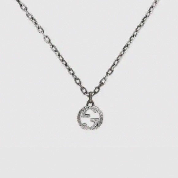 GUCCI NWT Authentic Interlocking Pendant Necklace - Picture 2 of 7